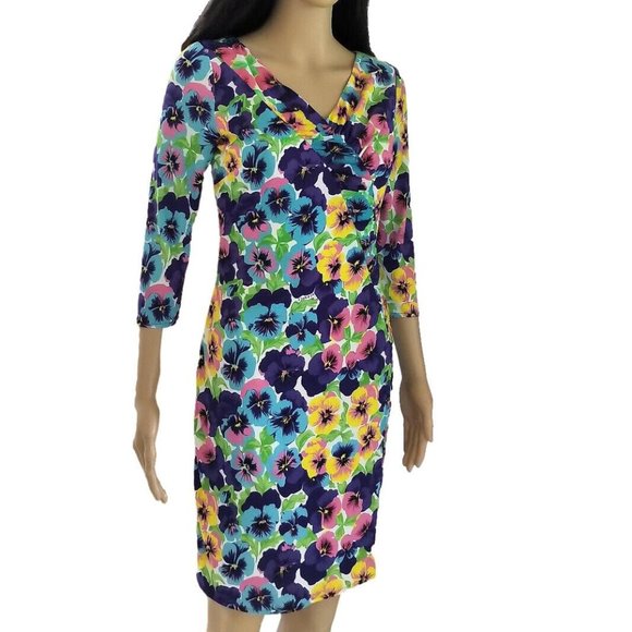 Gianni Versace  Logo St. Tropez Multicolor Floral Mini Dress 4 - Picture 5 of 11